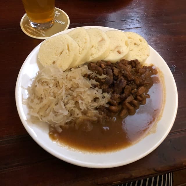 Photo of the dish “Slow roasted soy chunks + dumplings + cabbage”