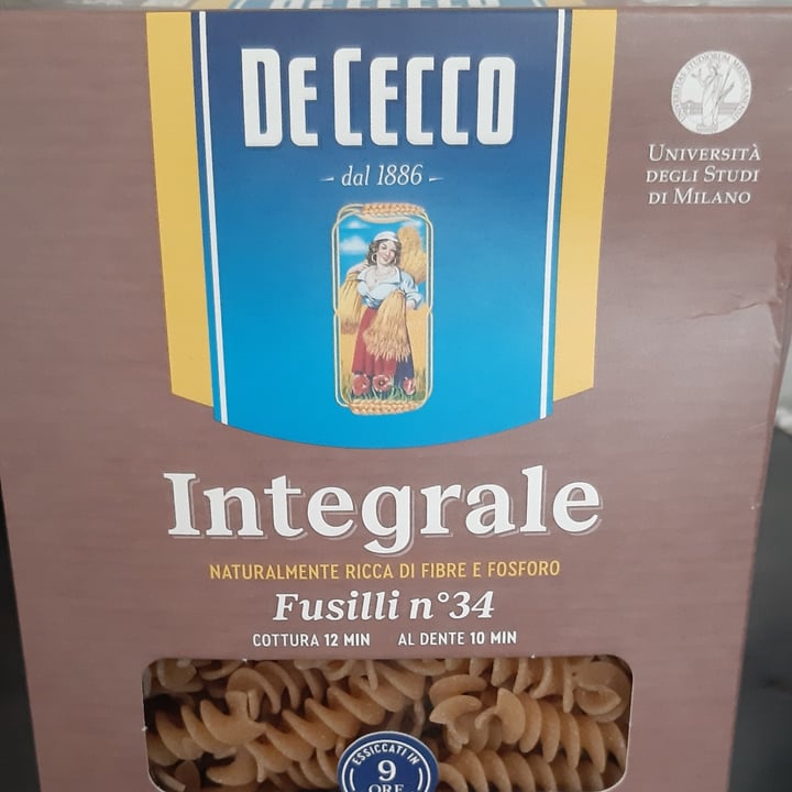 photo of De cecco Fusilli integrali shared by @francescaglad7 on  28 Nov 2021 - review
