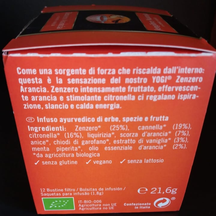 review photo of Yogi biológico felicità all' arancia shared by @giovanni2022 on 11 Feb 2022 - review
