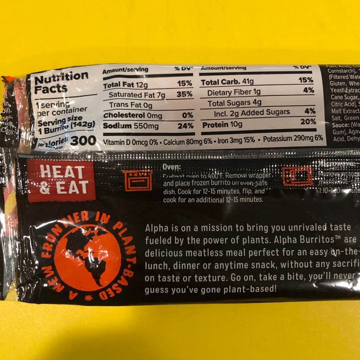 photo of Alpha Foods Mexicali Burrito shared by @leisa on  03 Jun 2020 - review