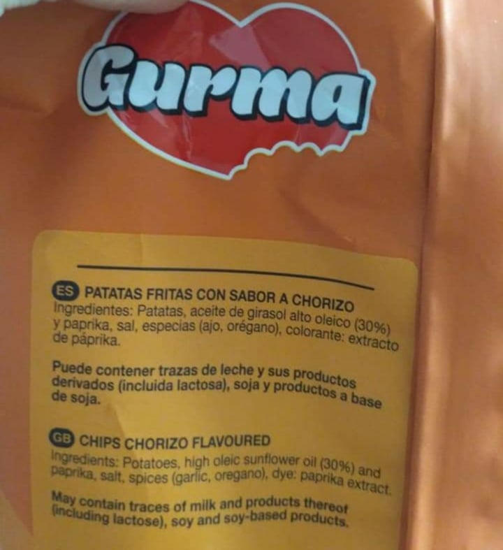 photo of Gurma Patatas sabor chorizo shared by @patriinmars on  03 Mar 2020 - review