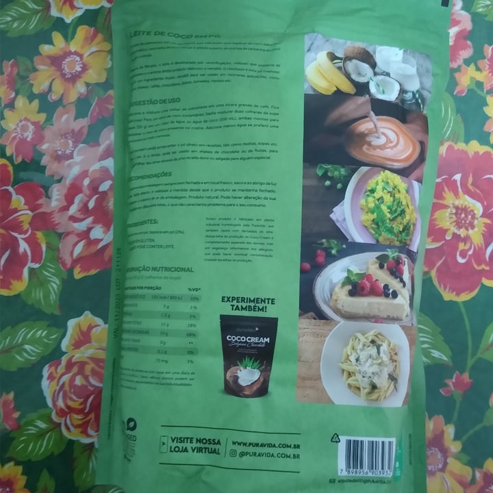 review photo of puravida Puravida cococream leite de coco em pó shared by @julianapaixao on 30 Sep 2022 - review