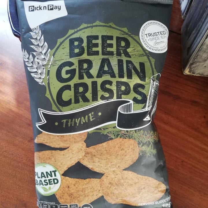photo of Pick n Pay Beer grain crisps shared by @simonel on  24 Oct 2020 - review