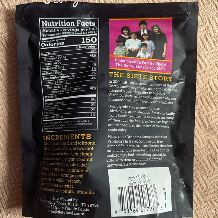 Siete Family Foods Grain free Mexican shortbread cookies Review