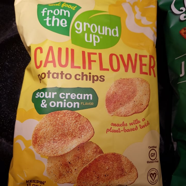 photo of Real Food From The Ground Up Cauliflower Potato Chips Sour Cream and Onion shared by @caseyveganforlife on  07 Oct 2021 - review