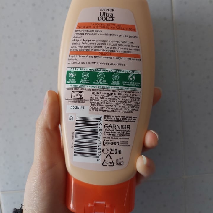 review photo of Garnier Balsamo Latte Di Vaniglia E Polpa Di Papaya shared by @noemiso on 12 Apr 2022 - review