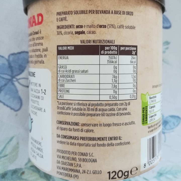 photo of Conad Orzo e Caffè solubile shared by @giuppino2017 on  23 Aug 2022 - review