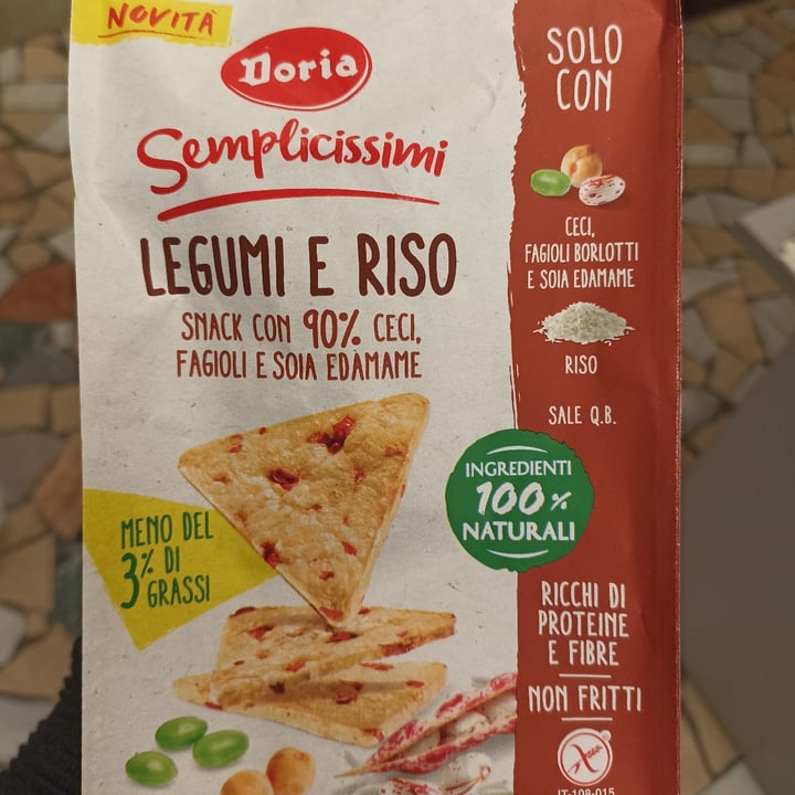 review photo of I semplicissimi doria triangolini legumi e riso ceci fagioli edamame shared by @maggiors on 22 Jun 2022 - review