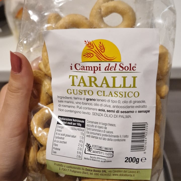 photo of I campi del sole Taralli gusto classico shared by @martinacordella on  10 Sep 2022 - review