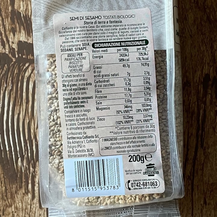 review photo of Colfiorito semi di sesamo tostati shared by @sssara on 21 Jun 2022 - review