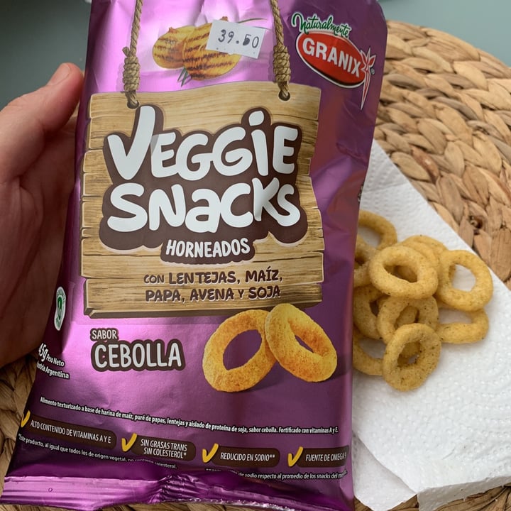 photo of Granix Veggie Snacks Sabor Cebolla shared by @anaoppizzi on  27 Apr 2020 - review