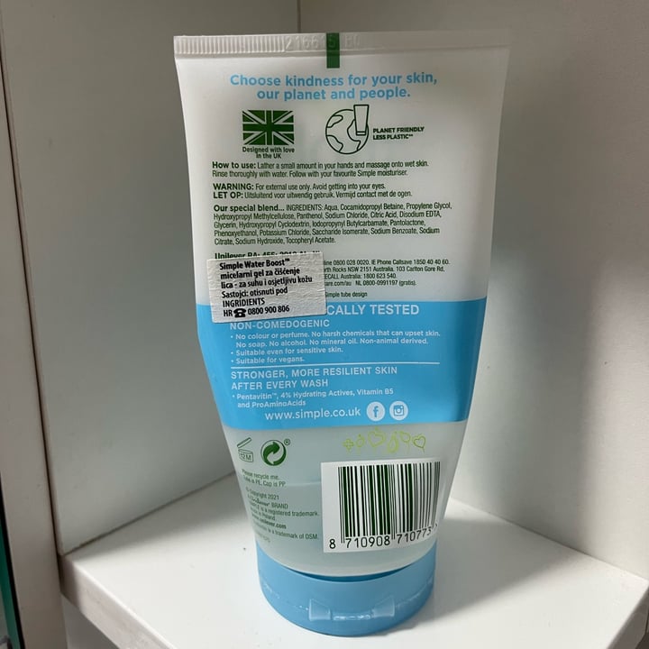 photo of Simple Micellar Facial Gel Wash shared by @vunkalino on  04 Dec 2022 - review