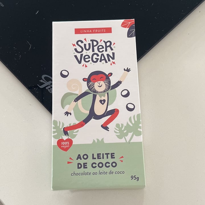 photo of Super Vegan Barra de Chocolate - Coco Branco 95g shared by @brigidaalves on  19 Jun 2022 - review
