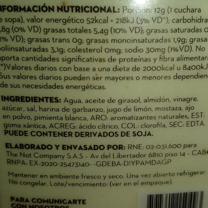 review photo of NotCo Not Mayo Olive shared by @jimmyv on 10 Aug 2021 - review
