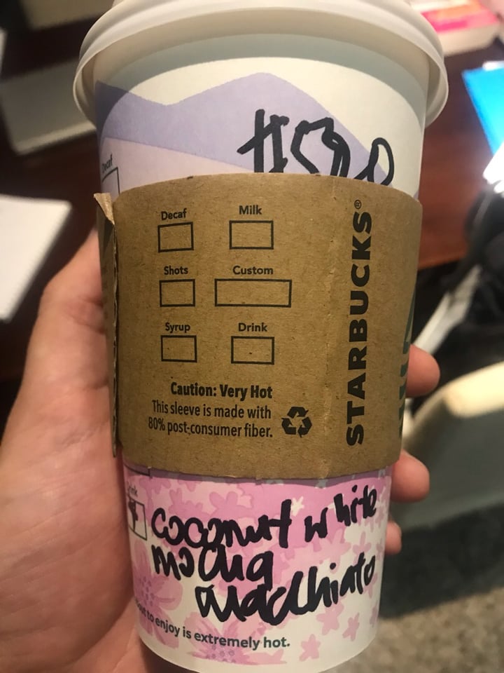 review photo of Starbucks Coconut White Mocha shared by @vegasauras on 28 Mar 2020 - review