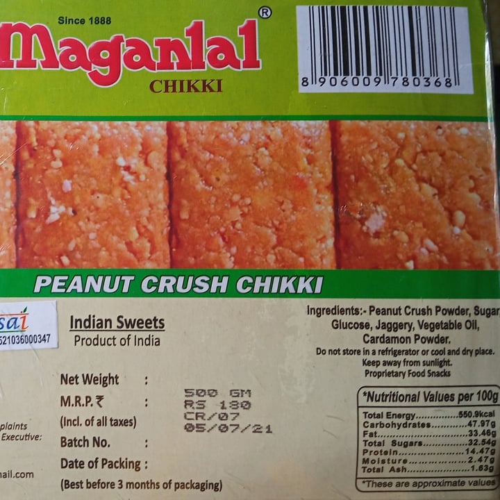 photo of Maganlal Chikki Chikki shared by @indymak on  25 Sep 2021 - review
