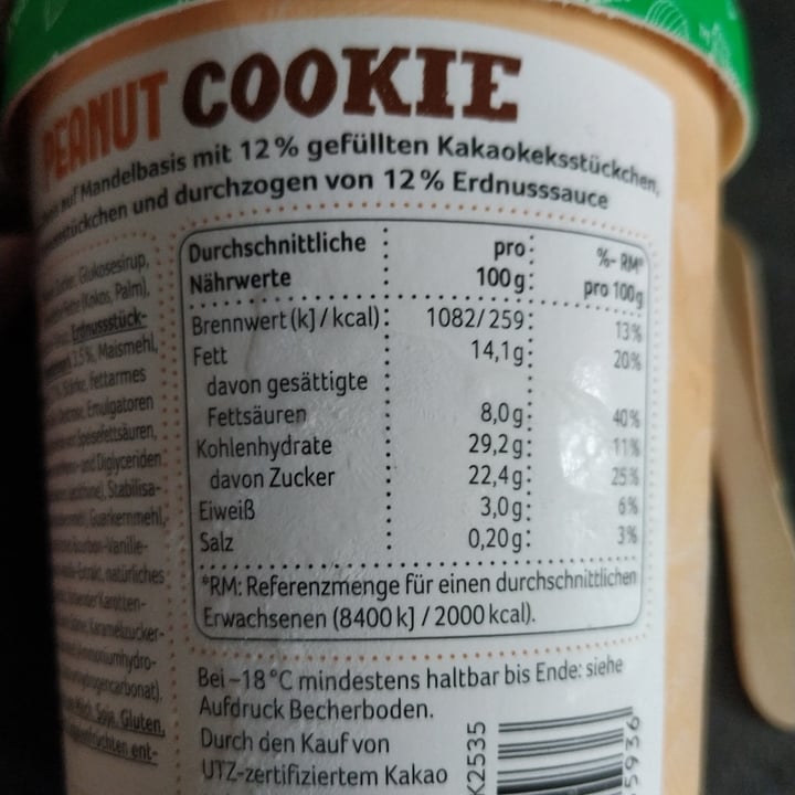 photo of REWE Beste Wahl Peanut Cookie Ice Cream shared by @annegrete on  15 Mar 2021 - review