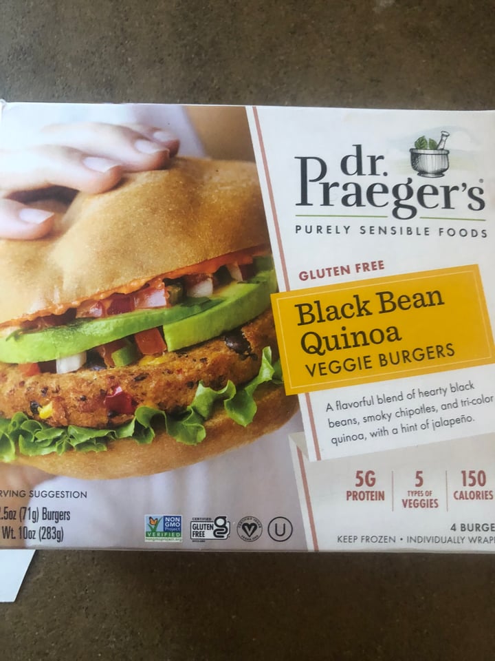 photo of Dr. Praeger's Black Bean Quinoa Veggie Burgers shared by @nisharespect on  20 Apr 2022 - review