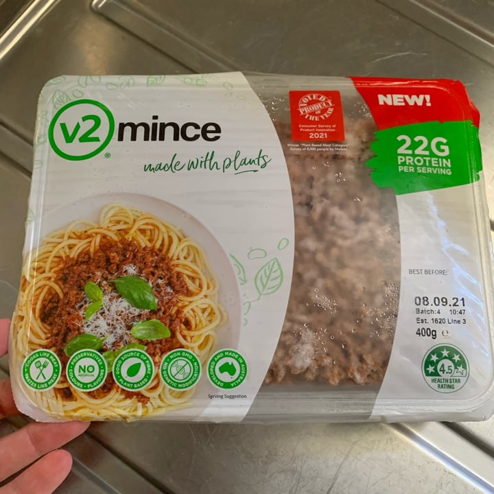 review photo of V2 Food Plant-based mince shared by @justineswhitsundays on 07 Dec 2021 - review
