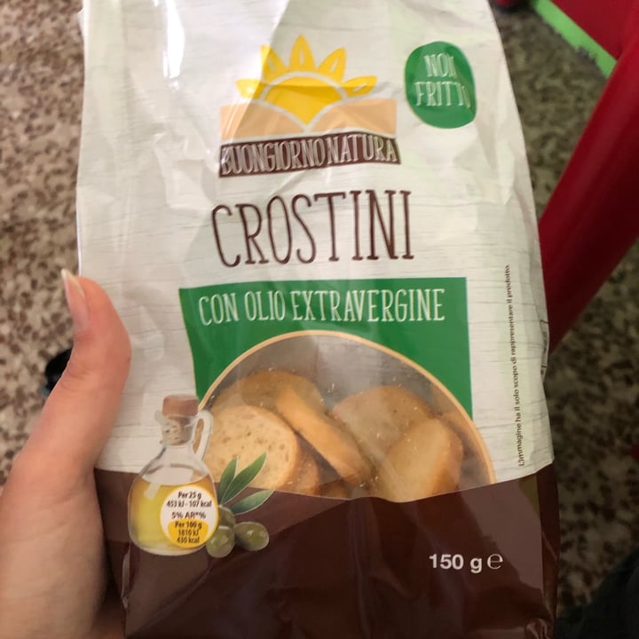 photo of Buongiorno natura Crostini con Olio Extravergine shared by @lapescaa on  21 Mar 2022 - review