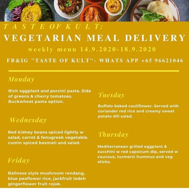 photo of Kult Kafé Lunch delivery shared by @marigoldish on  15 Sep 2020 - review