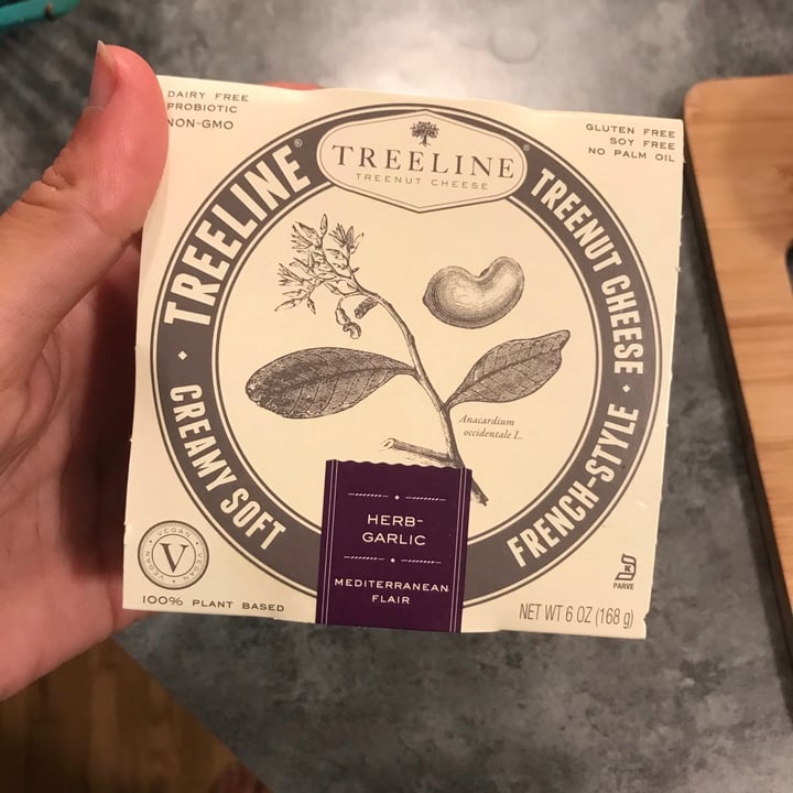 photo of Treeline Cheese Herb Garlic French Style Treenut Cheese shared by @curvycarbivore on  27 Aug 2020 - review
