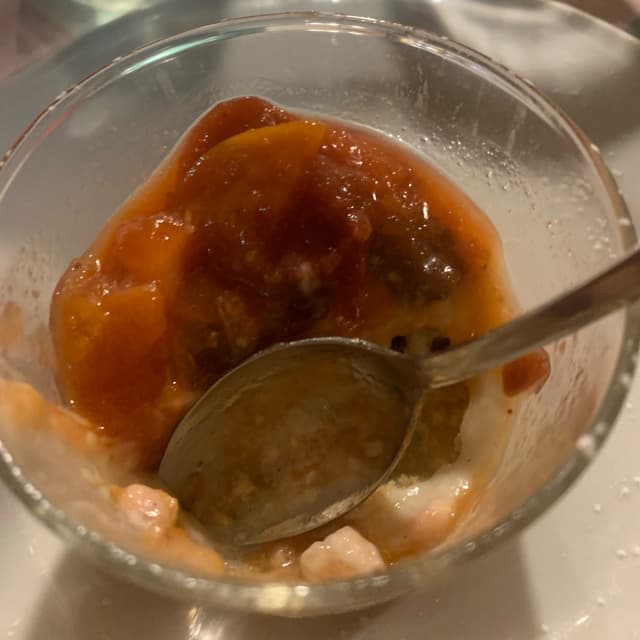 Photo of the dish “Crema alle mandorle e fragole”