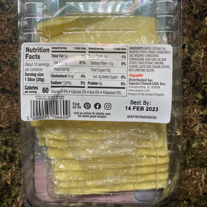 photo of Vitalite Dairy Free Cheddar Slices shared by @spookyfoodie on  15 Dec 2022 - review