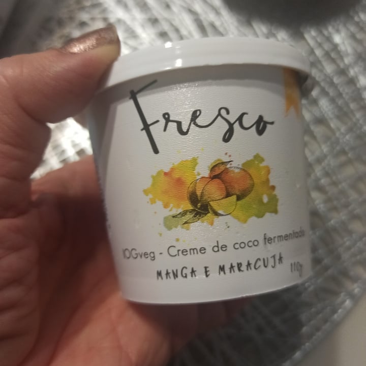 photo of Fresco creme de coco fermentado sabor manga e maracuja shared by @mariaelisagobetti on  15 Jun 2022 - review