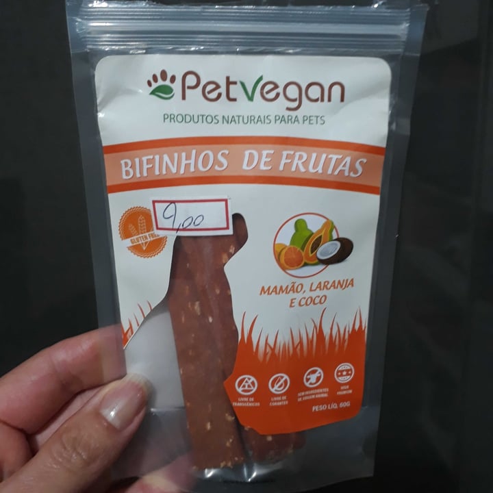 photo of Pet vegan Produtos Naturais para Pets Bifinhos De Frutas shared by @perrenoud on  20 Jul 2021 - review