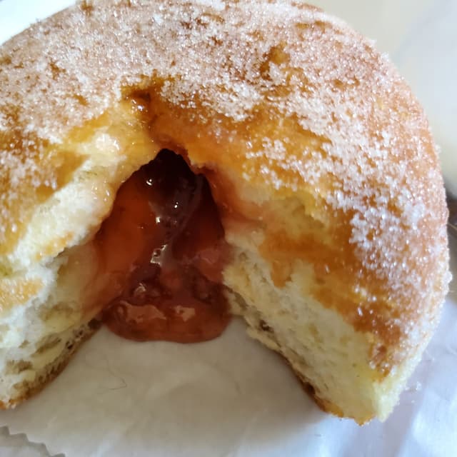 Photo of the dish “Strawberry Rhubarb Jelly Filled Donut”