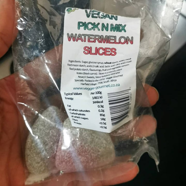 photo of Vegan Pick n Mix watermelon slices shared by @jyotique on  02 Nov 2020 - review