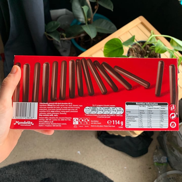 review photo of Bournville Chocolate fingers shared by @tyjmorgan on 02 Jul 2021 - review