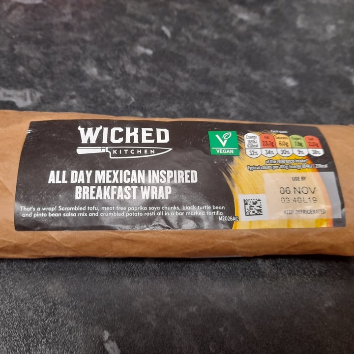 review photo of Wicked All Day Mexican Inspired Breakfast Wrap shared by @heatherthevegan on 05 Nov 2022 - review
