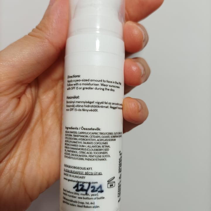 review photo of Geek&Gorgeous Serum retinal shared by @aliciagilmag on 06 Dec 2021 - review