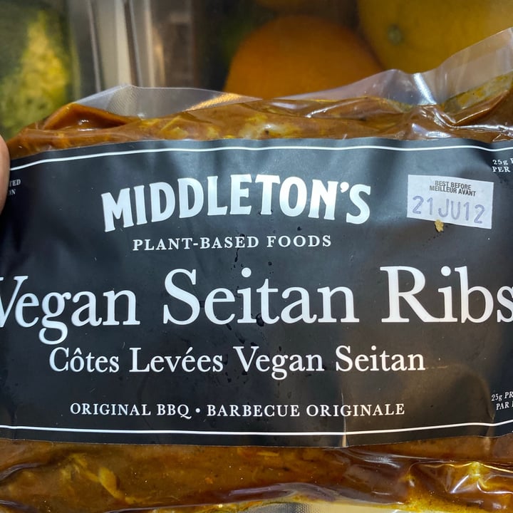 photo of Middleton’s Vegan Seitan Ribs shared by @veganforregan on  01 Jun 2021 - review
