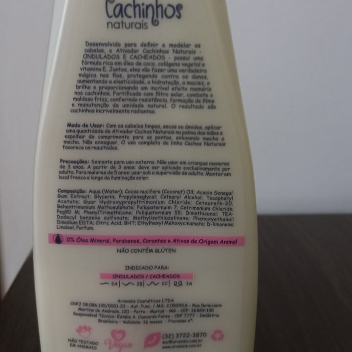 review photo of Arvensis Cachinhos Naturais- Ativador De Cachos Sem Enxágue Para Cabelos Ondelados E Cacheados shared by @isabeleramos on 30 Nov 2022 - review
