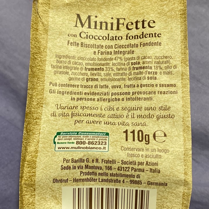 review photo of Mulino Bianco Mini Fette Con Cioccolato Fondente shared by @chiara-08 on 13 Mar 2022 - review