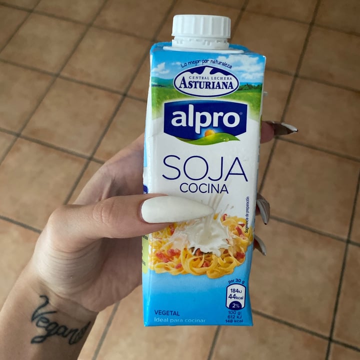 photo of Alpro Nata de Soja Cocina shared by @crisveganqueen on  01 Oct 2020 - review