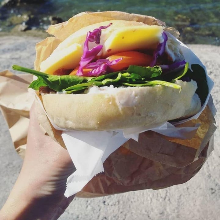 review photo of The Nourished Eatery Tempeh And Slaw On Sourdough Bread shared by @flimsypaperseagulls on 30 Apr 2020 - review