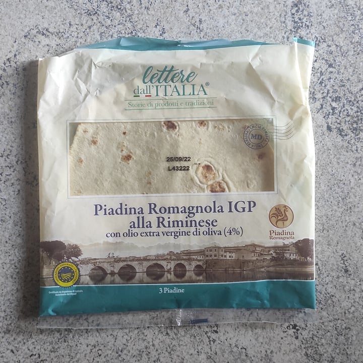 review photo of Lettere dall'Italia Piadina Romagnola IGP alla Riminese shared by @gabriele2002 on 04 Sep 2022 - review