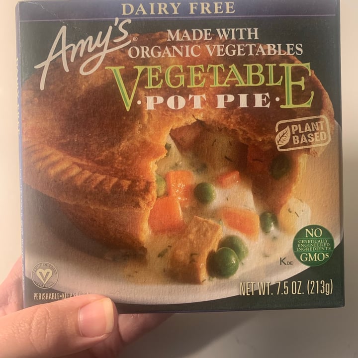 photo of Amy’s Dairy Free Vegetable Pot Pie shared by @cmulkern on  19 Aug 2021 - review