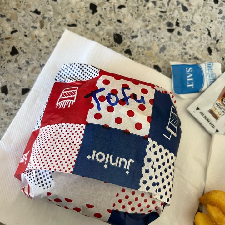 photo of Junior Vegan Tofu Burger shared by @erinxjessica on  02 Apr 2022 - review
