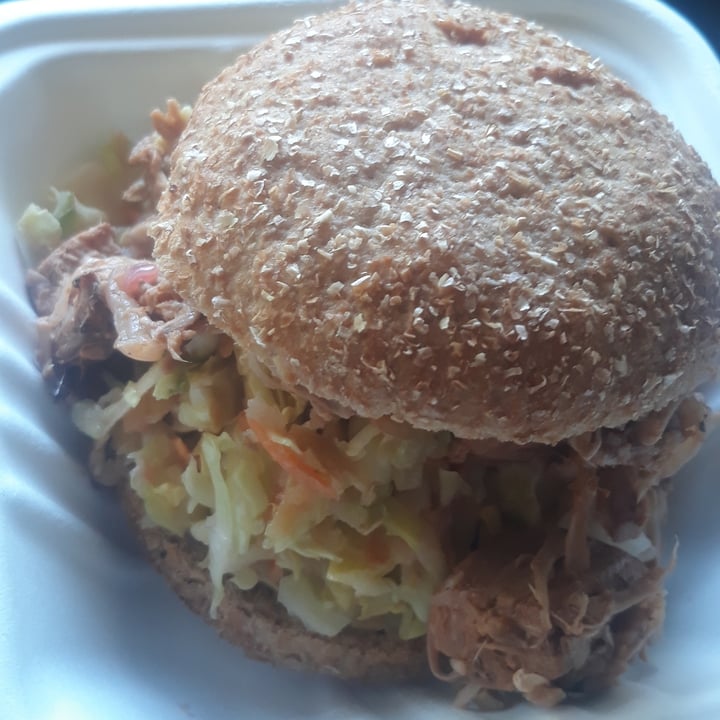 photo of GreenFare Organic Cafe Jackfruit BBQ sandwich shared by @hannahamell on  25 Apr 2022 - review