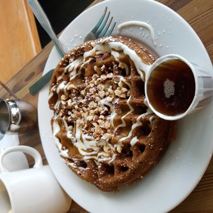 photo of Off The Griddle Pumpkin Cheesecake Waffle shared by @vegandonut on  14 Feb 2020 - review