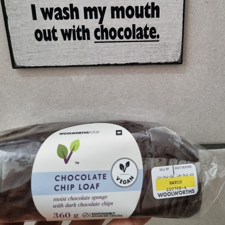 photo of Woolworths Food Chocolate Chip Loaf shared by @tilana85 on  15 Jul 2022 - review