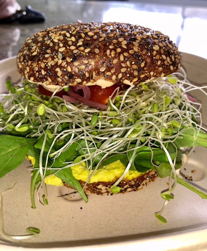 photo of Raised By The Waves Banzai Bagel Sandwich shared by @alohaanimalsanctuary on  01 Mar 2020 - review