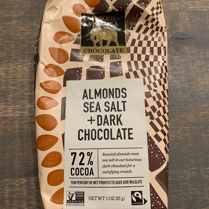 review photo of Endangered Species Chocolate Almonds Sea Salt + Dark Chocolate shared by @sydneyycannonn123 on 19 Feb 2022 - review