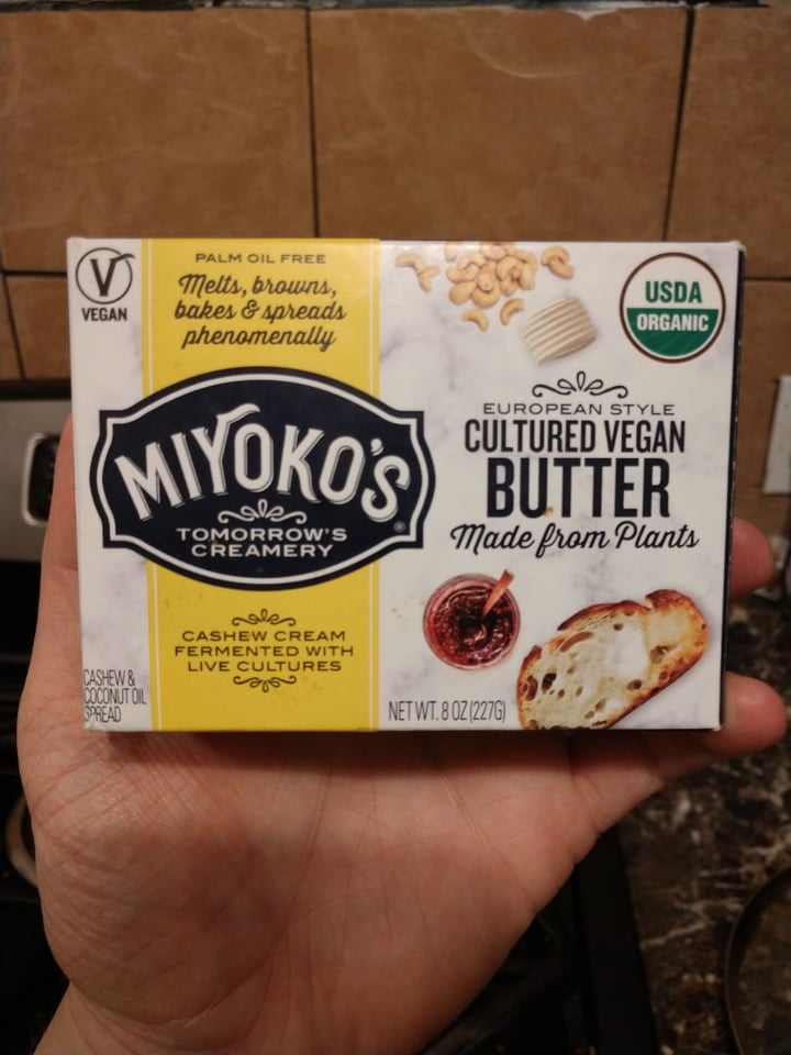 photo of Miyoko's Creamery European Style Cultured Vegan Butter Hint of Sea Salt shared by @ryanrobert234 on  02 Apr 2020 - review