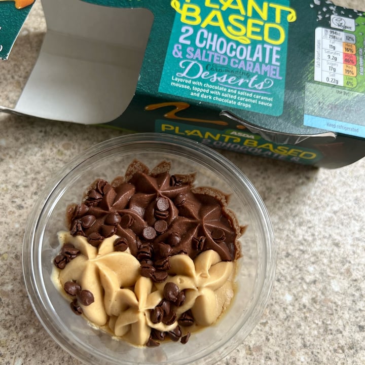 review photo of Asda Plant Based 2 Chocolate & Salted Caramel Desserts shared by @callyjoart on 02 Aug 2022 - review
